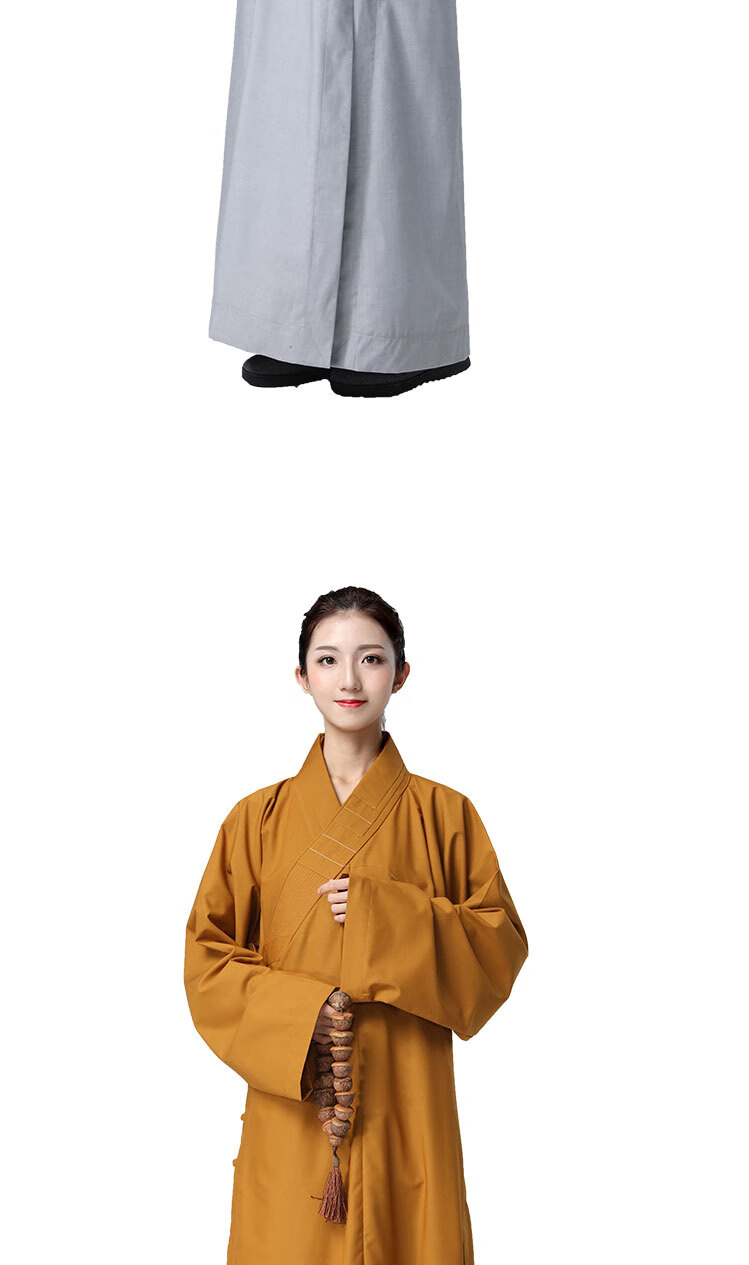 出家和尚尼姑衣服僧衣僧服长褂大褂短褂小褂套装土黄色阳离子36码身高