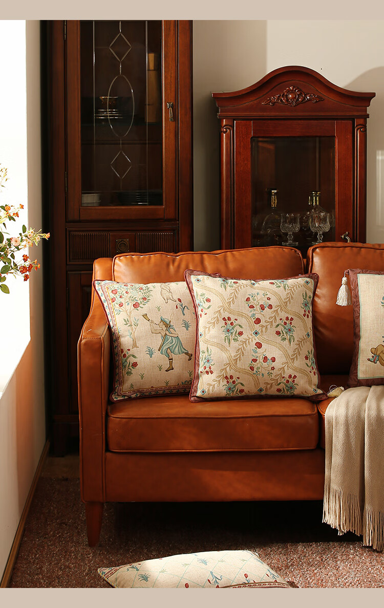 gvilmon品牌抱枕靠垫欧式复古ins风客厅沙发靠背床头靠枕办公室汽车腰