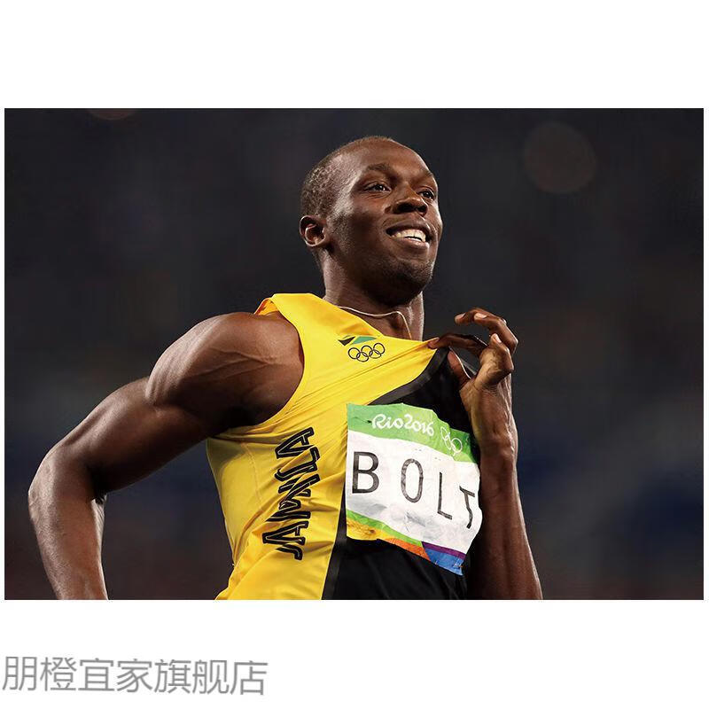 百米飞人苏炳添博尔特牛皮纸海报学校健身房咖啡宿舍装饰墙贴挂画6150