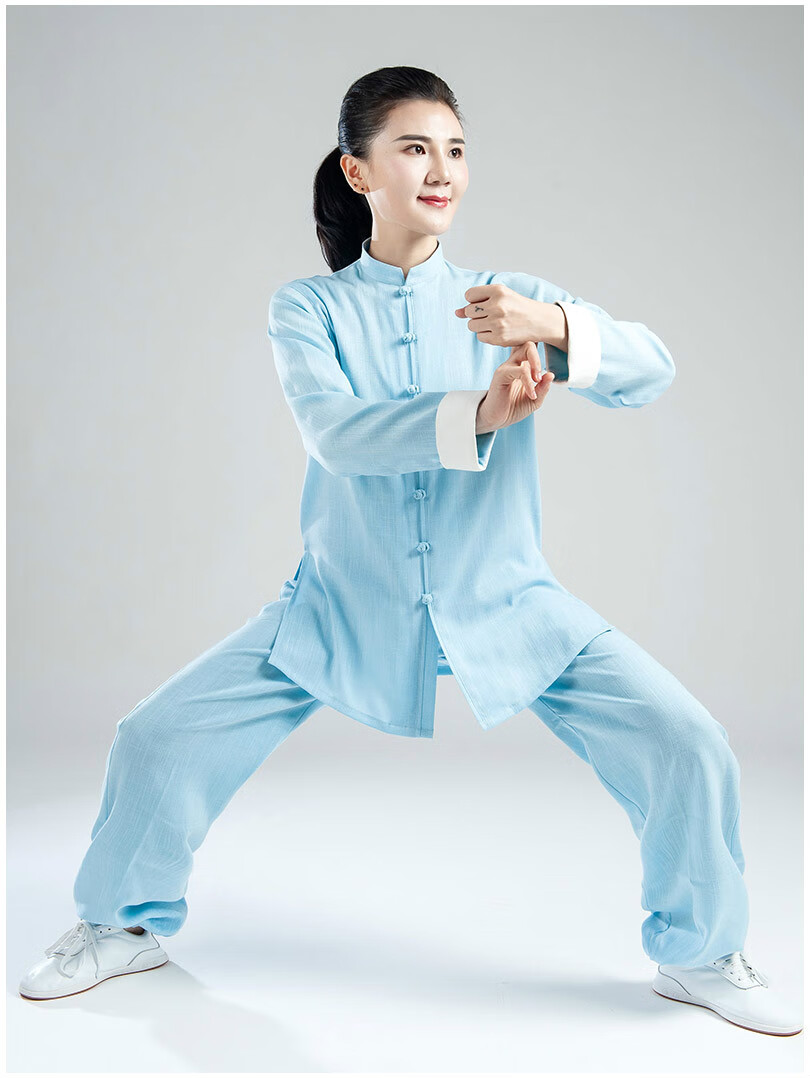 春秋季太极服男女2020新款棉麻中国风武术表演练功太极拳服装sn7936