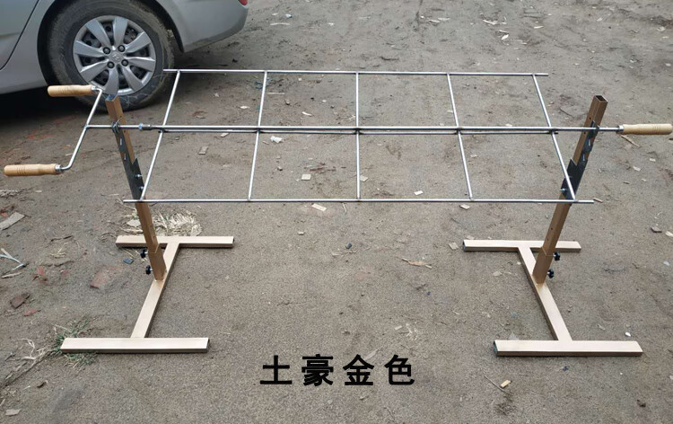 岩立不锈钢户外木炭烤全羊架子 简羊腿羊排烧烤炉 乳猪香猪碳烤箱
