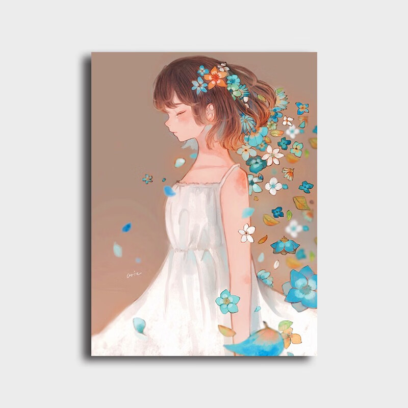 史历克diy数字油画人物治愈系插画合集手工上色填色油画现代简约客厅