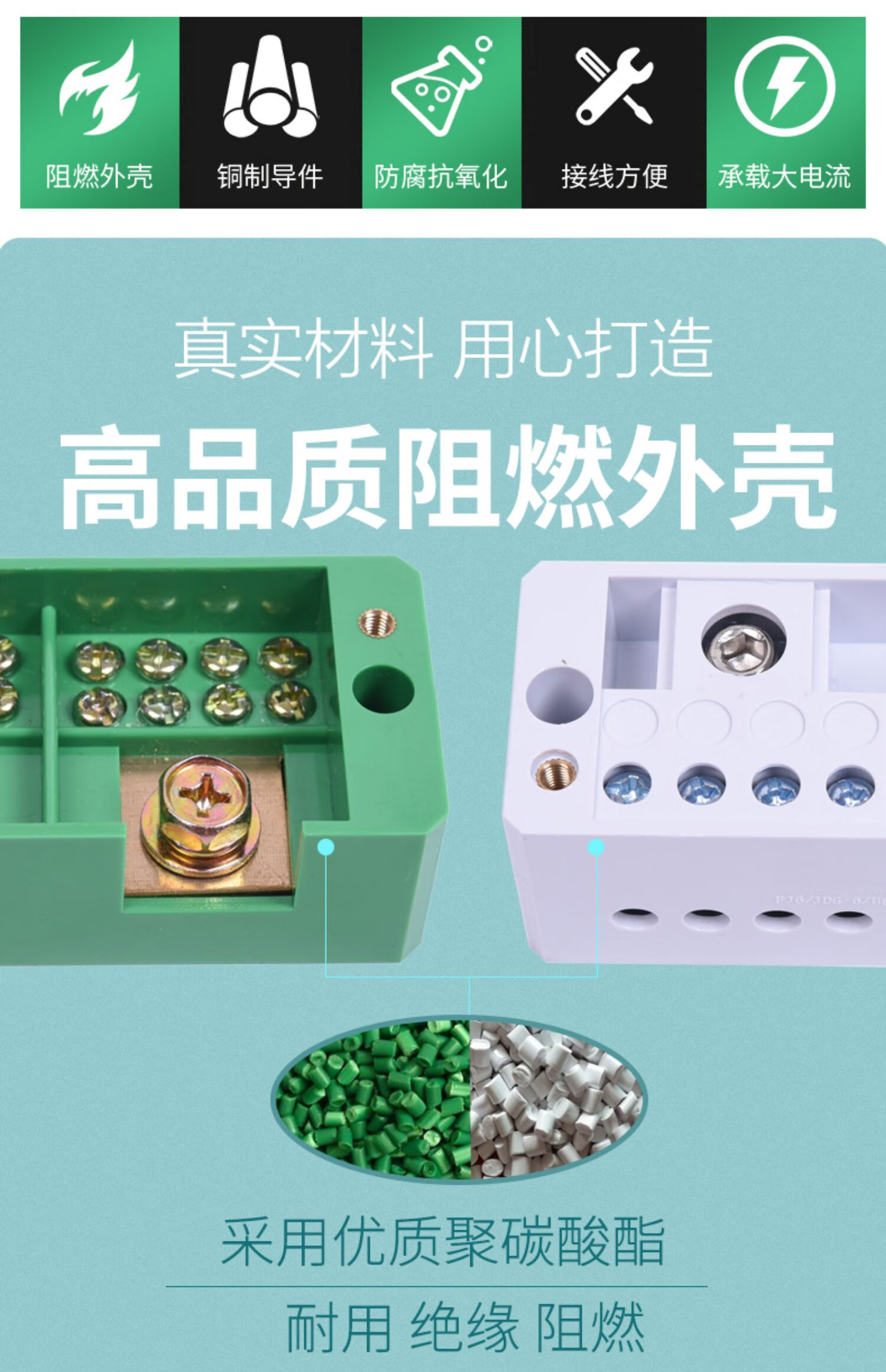 电线分线器电工220v大功率家用明装接线端子排二进八出分线盒并线2进4