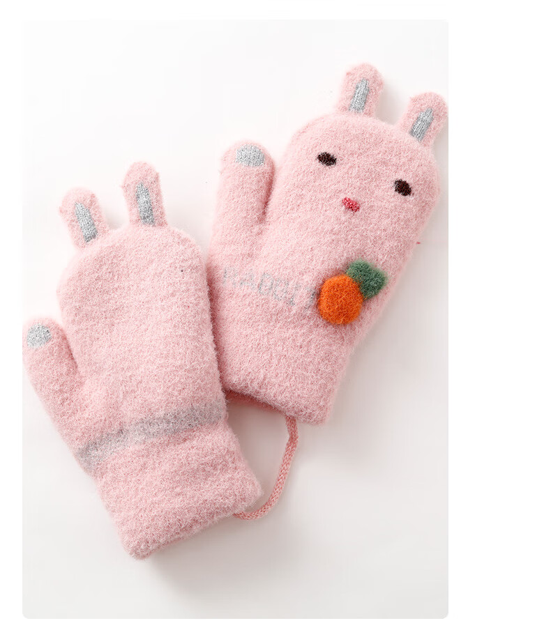 巴布豆品牌同款宝宝手套冬1-3岁男童女孩秋冬全手男孩小一岁幼儿2三两