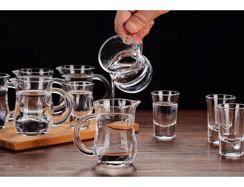 茅台酒杯5只分酒器5只家用玻璃茅台白酒杯套装一口杯小号酒杯杯小酒盅