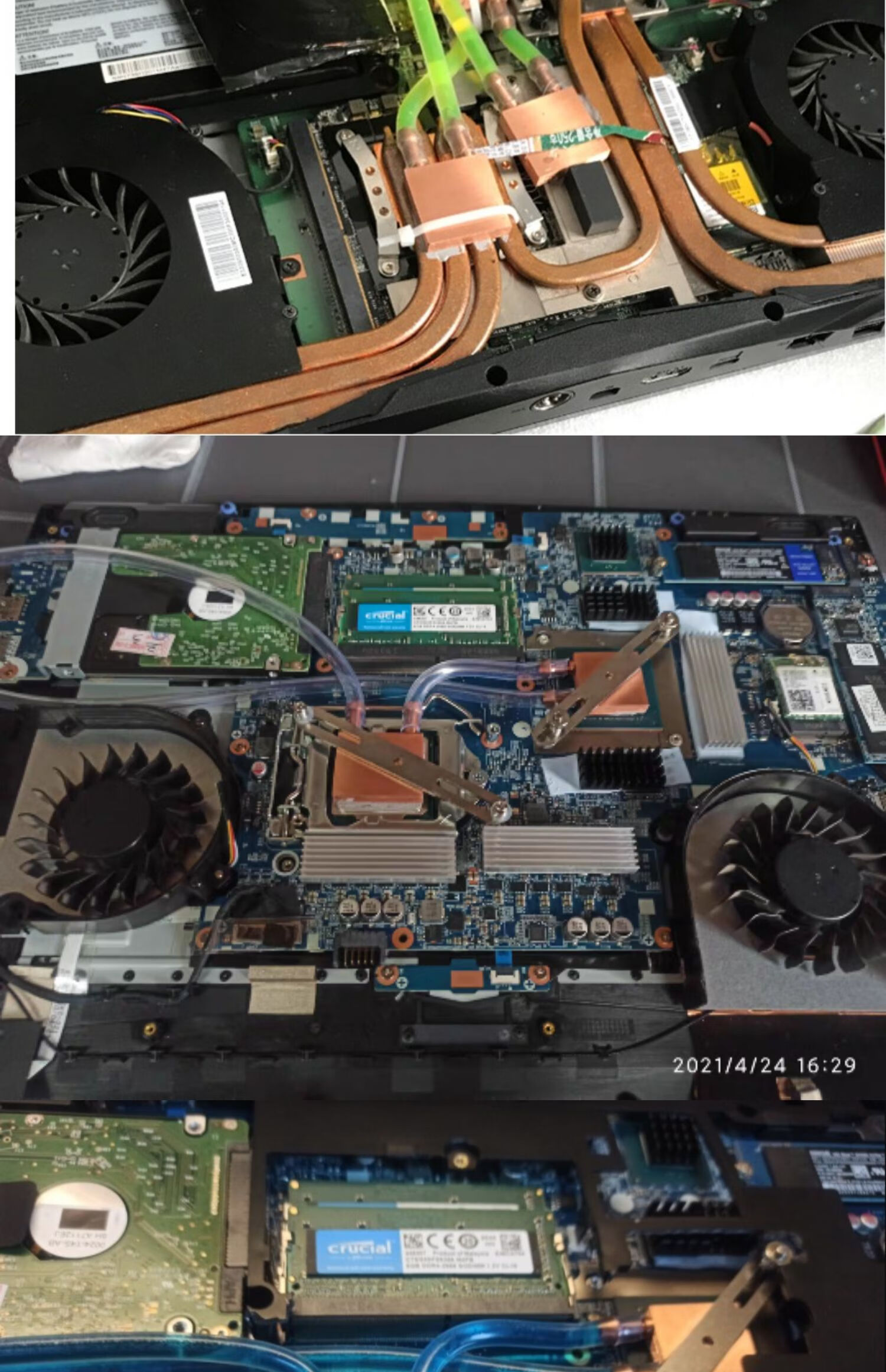 笔记本电脑水冷头小微铝冷头芯片散热器小薄型纯铜冷头取代铜管 40*40