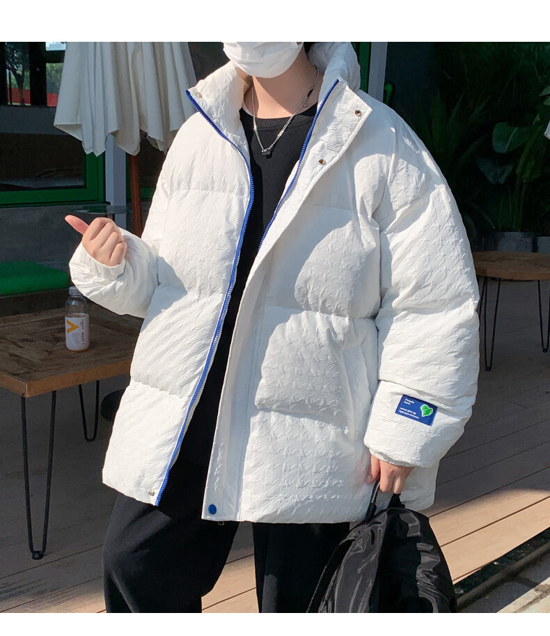 稻草人(mexican)冬季潮胖帅哥保暖棉衣男超大号厚棉袄外套面包服宽松