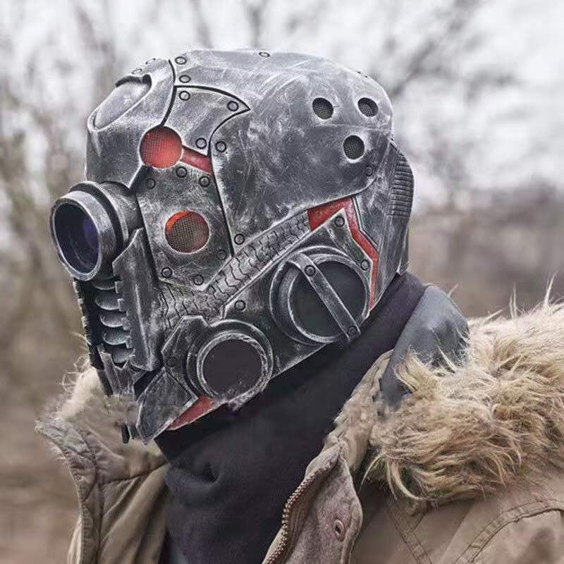 赛博朋克头盔 机器人头盔男赛博朋克面罩星球外星人面具全脸帅气机能