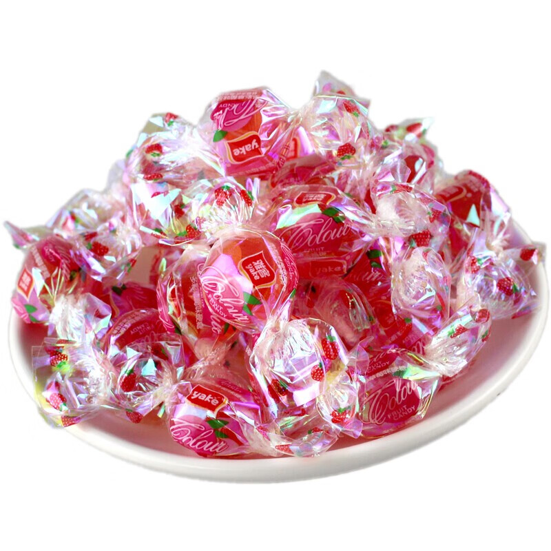 雅客多彩水果味硬糖千纸鹤年货结婚喜糖果散装500g酸甜口味零食企业