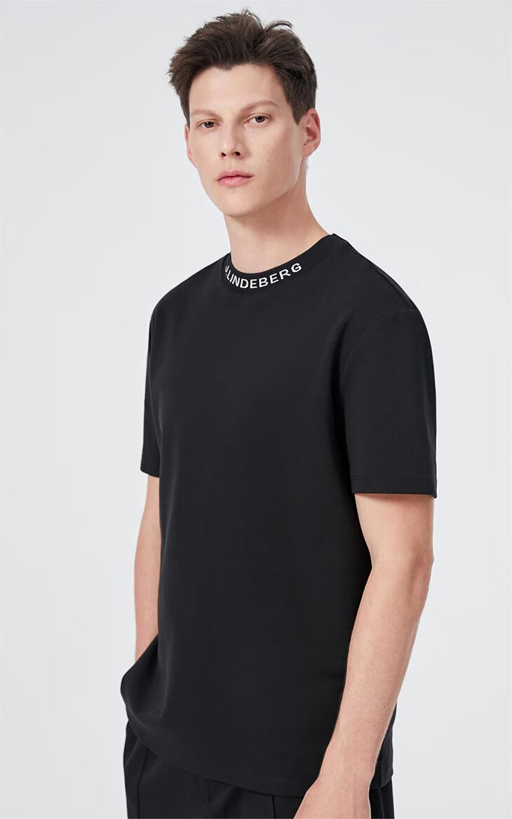 白色打底衫上衣短袖t恤男装潮521201017 rpr黑色 175/96a/m模特展示