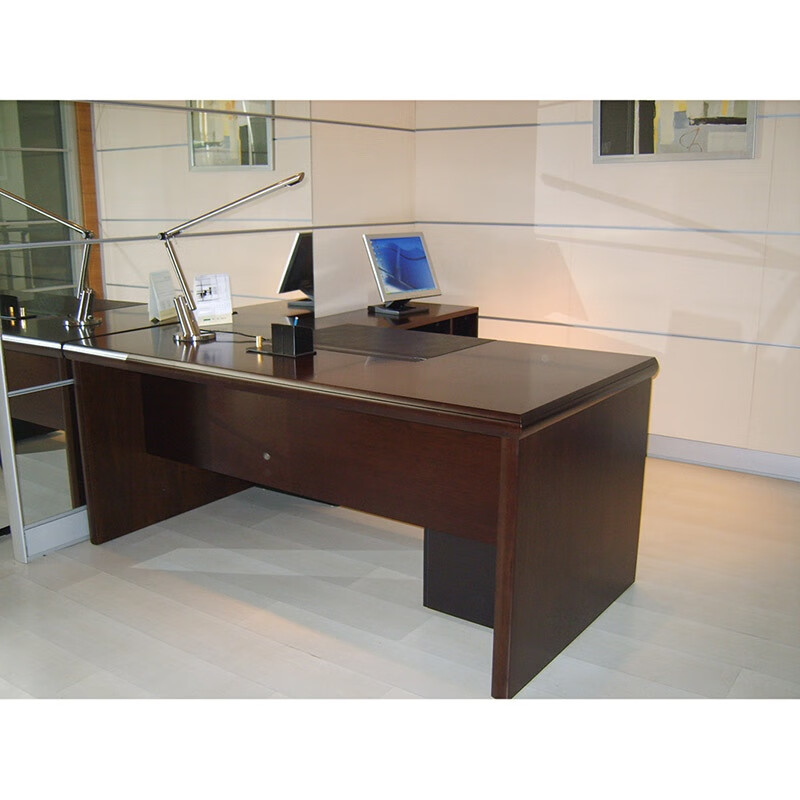 禾描办公室班台套装办公桌会议桌胡桃色20001000760