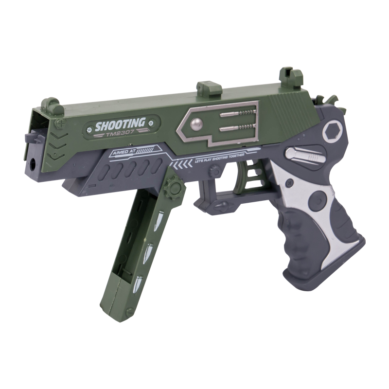 可折叠连发射威力超大橡皮筋枪儿童吃鸡高级玩具 黑色加特林皮筋枪-送