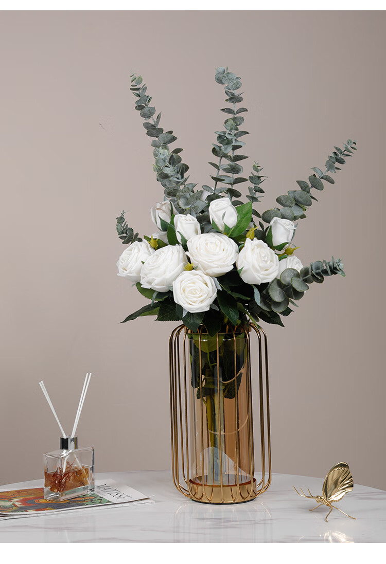 家装软饰 花瓶花艺 柏梵(bofan) 柏梵(bofan)北欧轻奢风玫瑰花大号