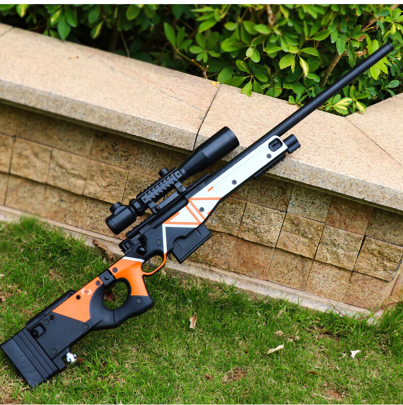 抢msr全尼龙抛壳awm合金软弹抢男孩吃鸡模型 awm军绿【标配图示】