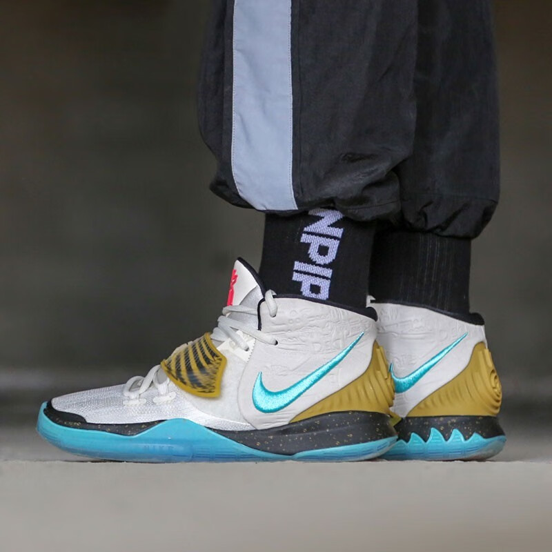 耐克nikekyrie6欧文6蓝褐上海限定绿扎染白豹纹紫迷彩篮球之星男鞋