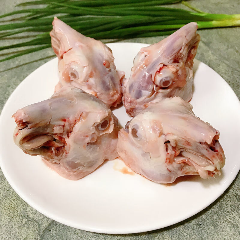 新鲜兔头兔肉现杀冷冻兔脑壳速冻新鲜兔头20个