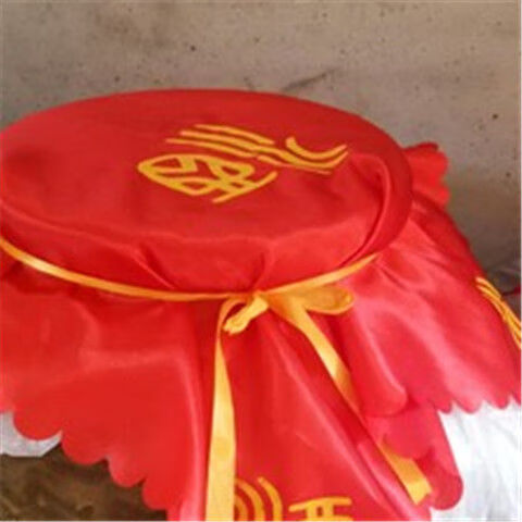 盖酒缸红布 酒布40 50 60 70 80 100 120cm包装红布酒坛绸大布酒缸盖