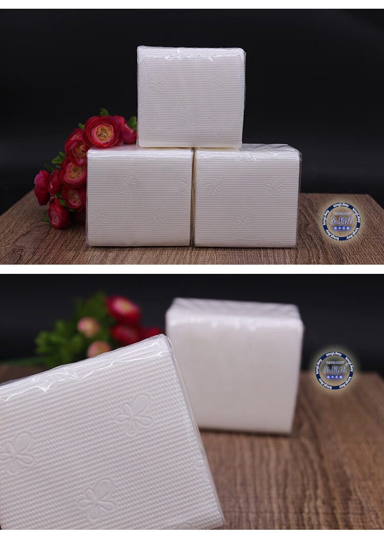 100包餐饮抽纸正方形小方抽小吃饭馆快餐店纸巾整箱批套餐一50包