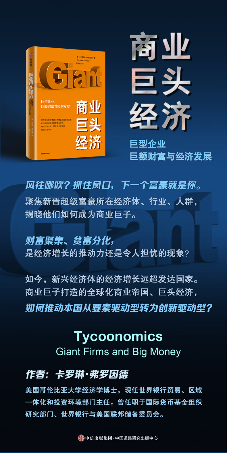 商业巨头经济 : 巨型企业,巨额财富与经济发展 卡罗琳弗罗因德 著