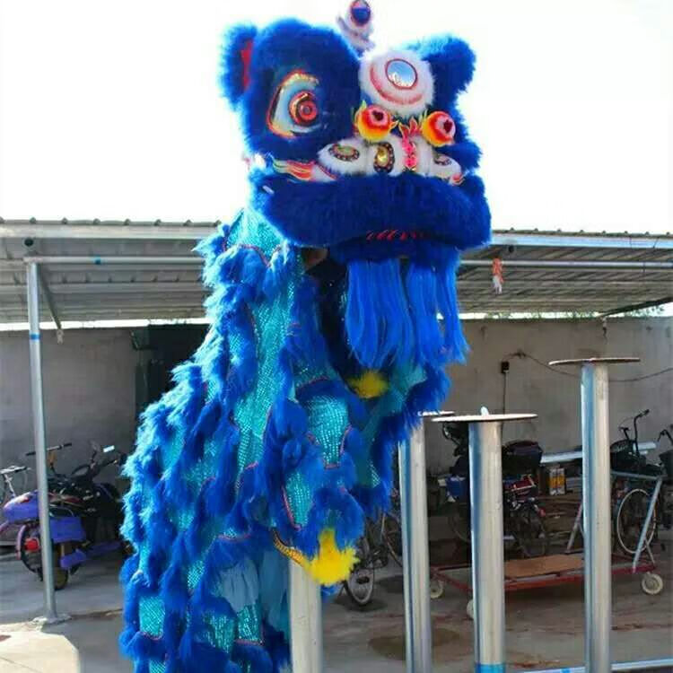 舞狮道具整套双人全套舞龙舞狮子头澳洲羊毛醒狮标准佛山南狮sn1572