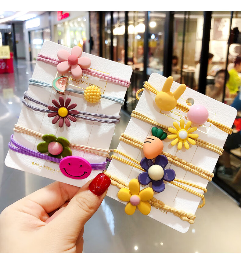 漂亮好看洋气儿童扎头发皮筋头绳女童不伤发弹性好韩版发绳可爱橡皮筋