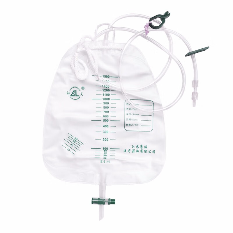 胆汁引流袋一次性防反流肝胆穿刺胆汁引流穿刺肾腹水鲁尔接口转螺纹