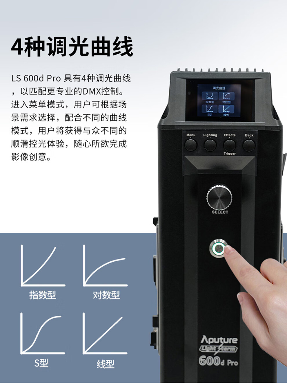 aputure爱图仕ls600dpro影视灯直播视频拍摄led补光灯外拍人像600w