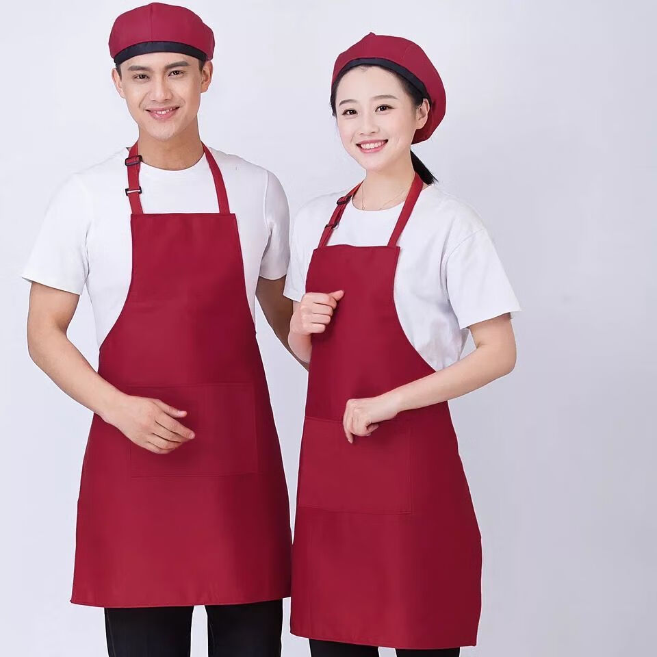 围裙厨师白色围裙全身挂脖围裙餐厅厨房咖啡店酒店男士女厨师围裙