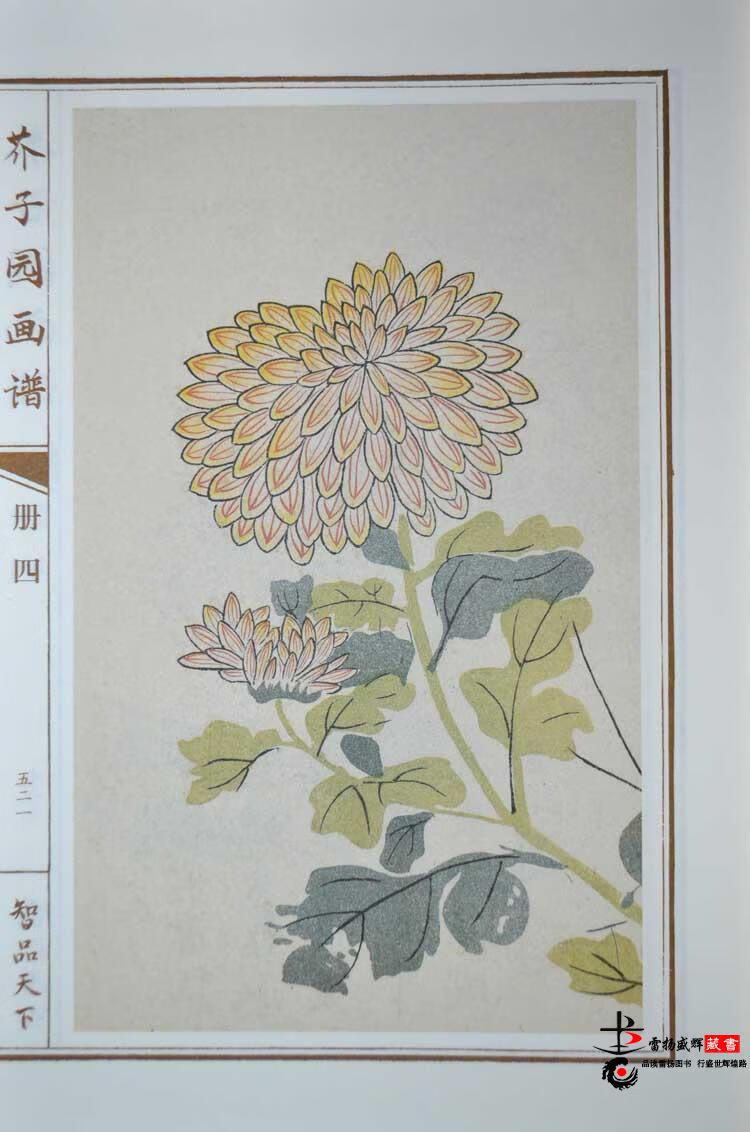 芥子园画谱正版全套16开4册彩色版线装书籍芥子园画传山水中国传世