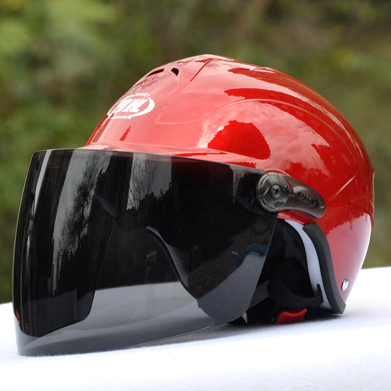 永恒夏盔电动摩托车头盔夏季电动车踏板车男女轻便夏盔361亚黑配透明