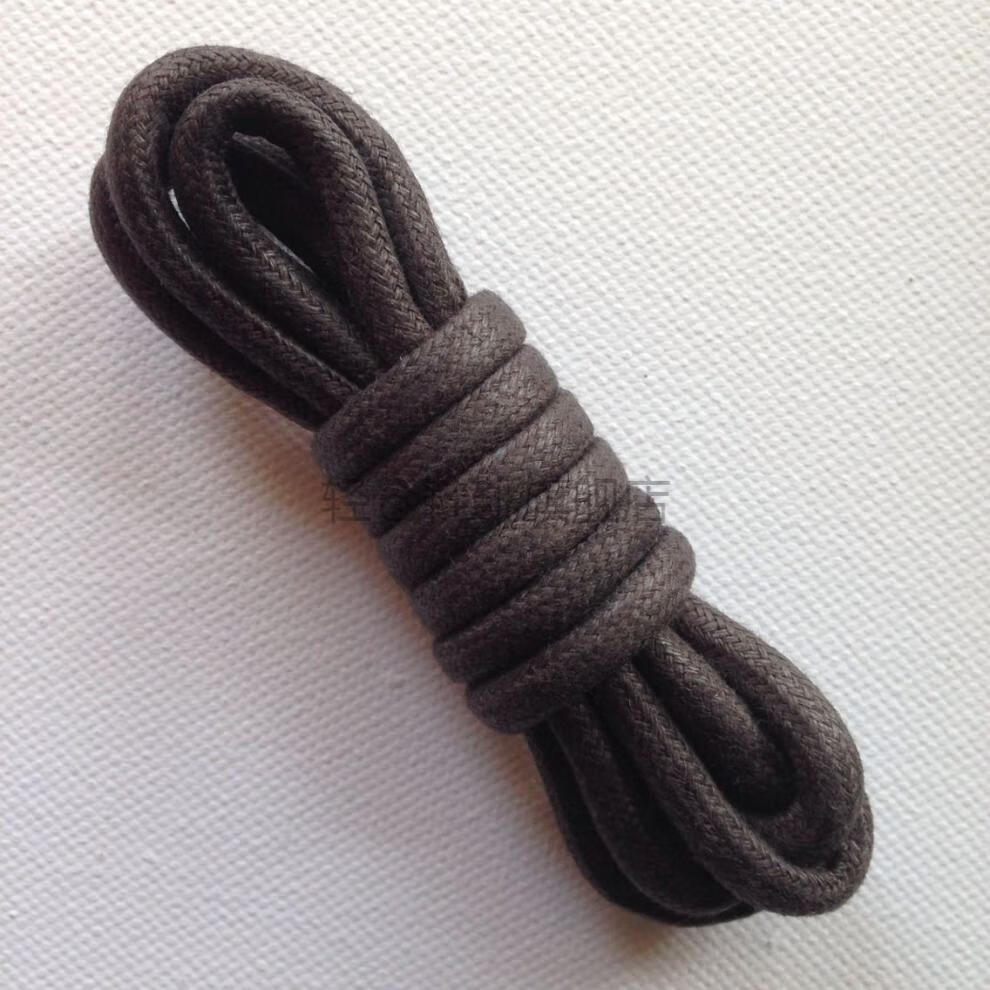 适配卡特cat打蜡棉质圆鞋带棕色4mm和5mm粗鞋带浅棕色4mm打蜡60英寸