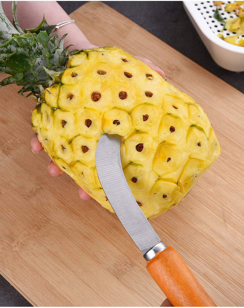 逸居客 菠萝刀去眼器削菠萝神器削皮刀凤梨刀不锈钢甘蔗刀切水果去蒂