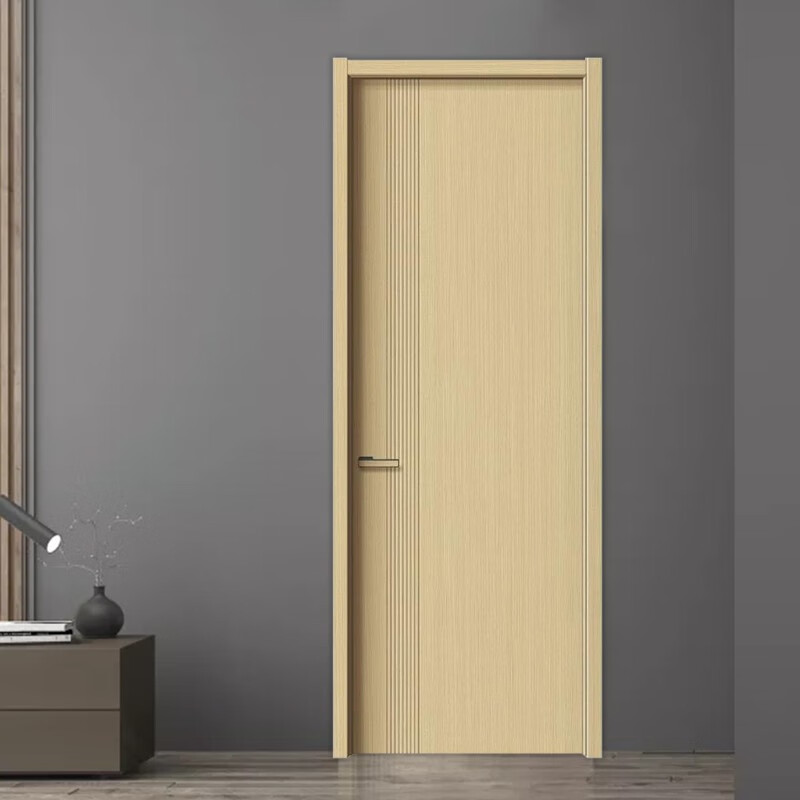 柚恒实木木门碳晶室内门轻奢套装门卧室门灰色现货定制静音房间门房门