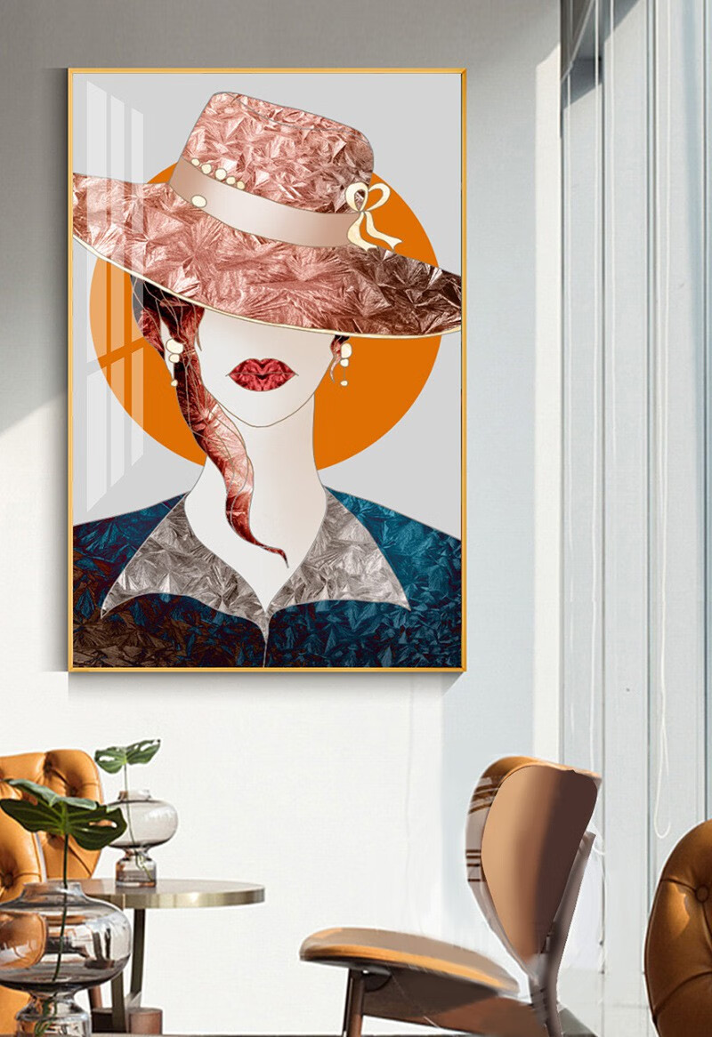 餐厅装饰画个性创意墙画现代简约卧室墙壁美女床头画客厅酒店时尚挂画