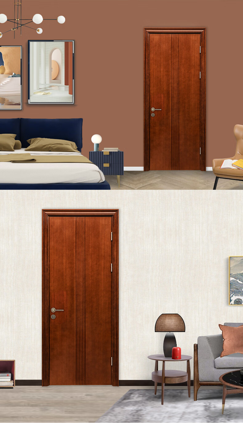 日上rishang木门简约现内门卧室门实木复合门套装门烤漆门现代室内