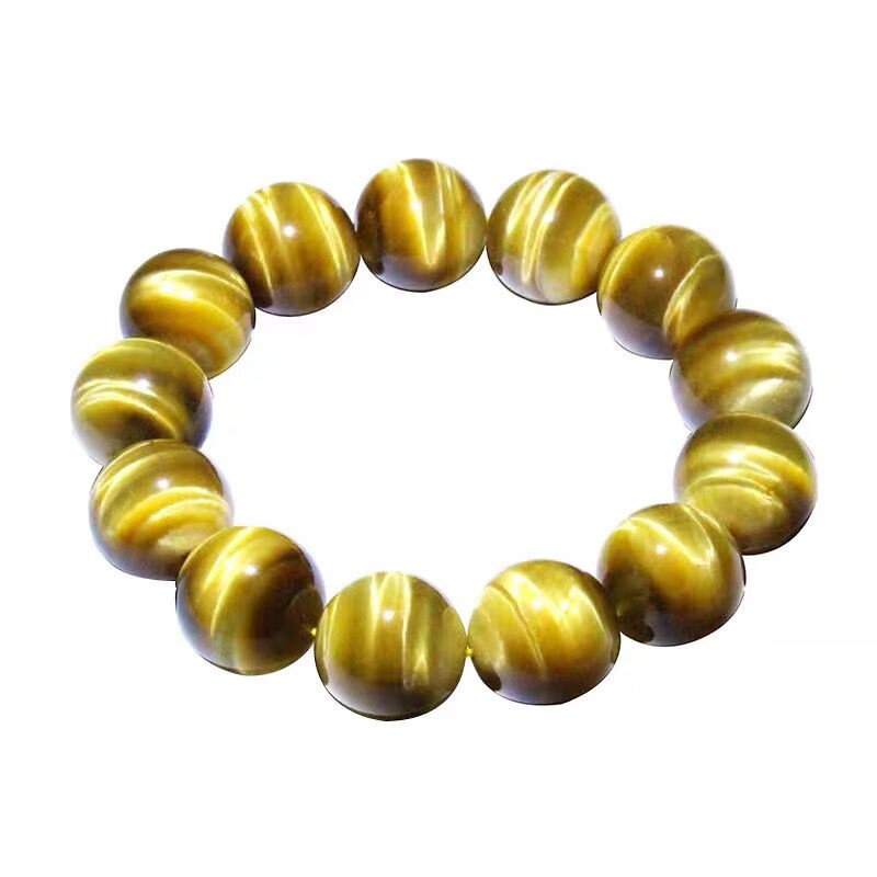 逸喜缘 金虎眼石手串男女款礼物【7a收藏级】强猫眼金黄色虎睛石手链