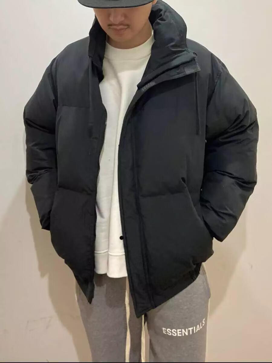 fear of god 服essentials复线高街棉服保暖男女加厚外套同款 杏色 s