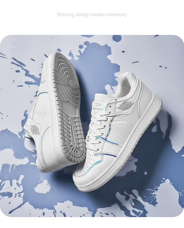 deerway德尔惠运动板鞋男春夏季新款鞋子男耐磨青少年空军一号低帮aj