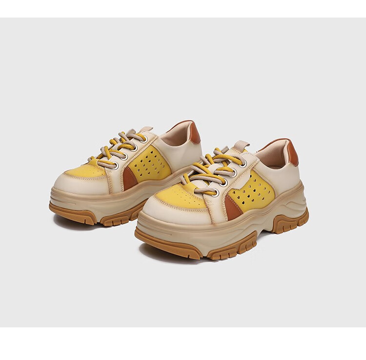 m60潮人潮牌女鞋跑步鞋商场同款老爹鞋缓震增高透气厚底休闲运动鞋 卡