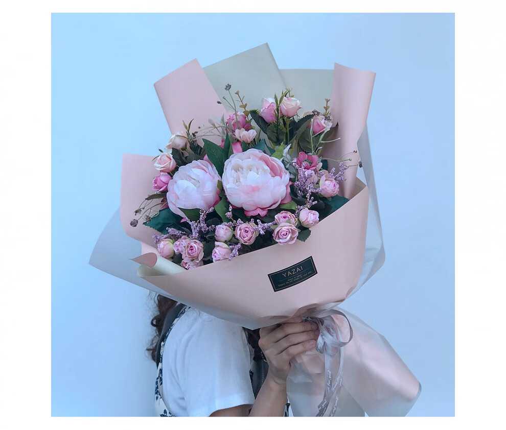 毕业手捧花拍摄假花道具交车年会节日仿真花束颁奖迎宾生日礼物女