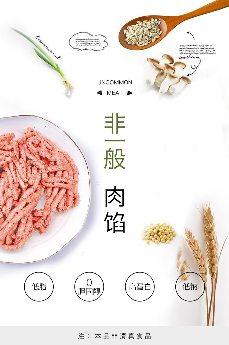 非一般植物蛋白肉未来肉食品素肉人造肉馅仿制肉素食500g袋调味500g袋