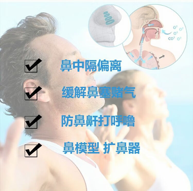 鼻中隔偏曲甲肥大矫正器通气止打鼾鼻孔扩张器鼻腔支撑硬款大号适合