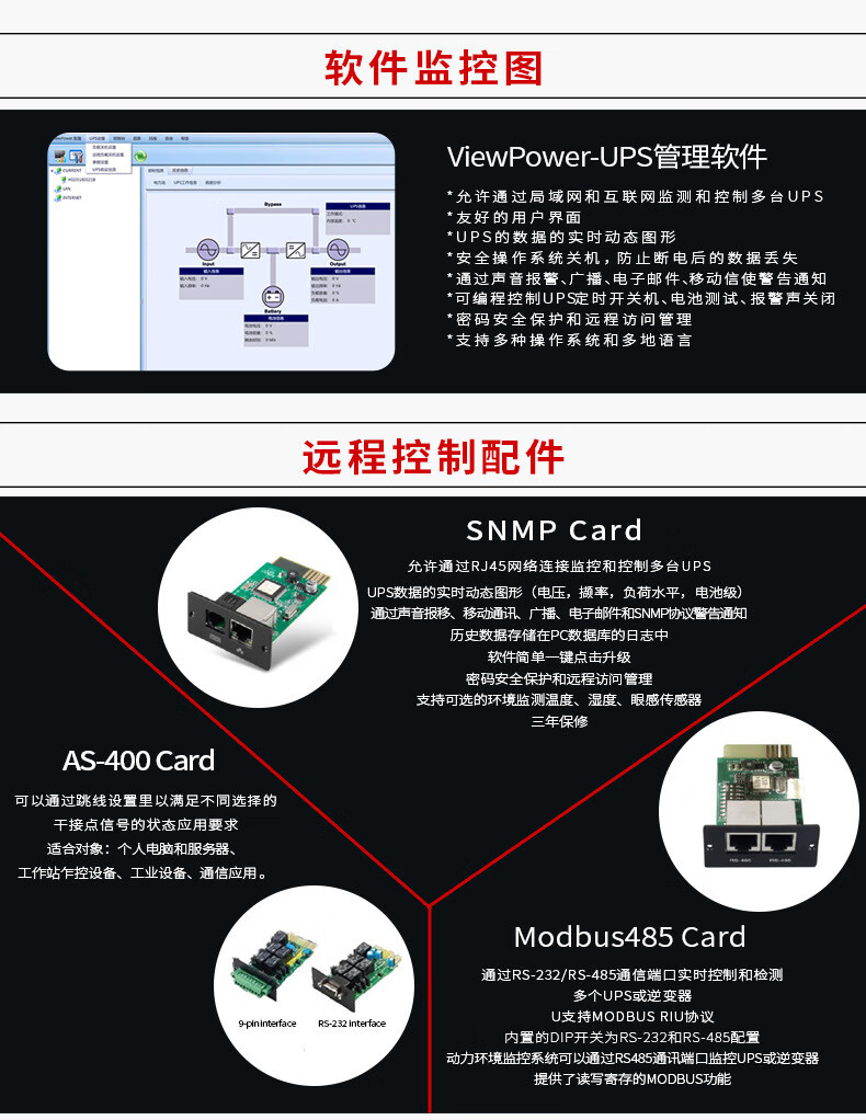 沃维谛三进单出ups不间断电源10/15/20/30kva长效机在线式电脑机房