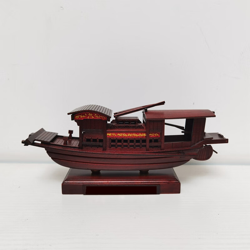 嘉兴南湖红船模型中式船音乐播放器模型摆件景观装饰展厅道具装饰礼品