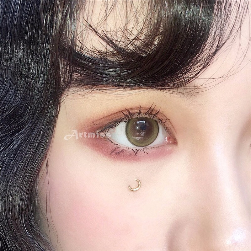 优日美瞳artmiss鹿屿棕曙光灰巧小直径自然混血彩色隐形眼镜年抛 art