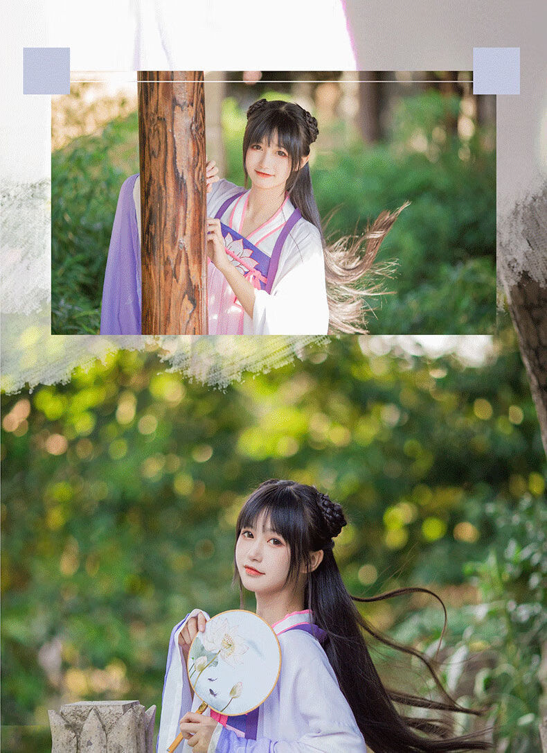 魔道cos祖师江厌离cos服女装汉服齐胸超仙襦裙清新淡雅动漫雪纺襦裙