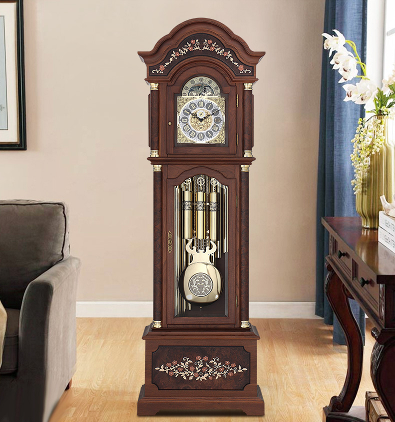 枫叶mapleleaf欧式落地钟客厅立钟德国赫姆勒大座钟摆钟复古机械九音