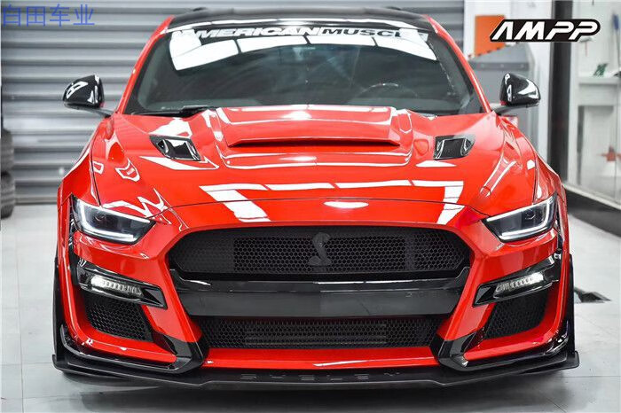 福特野马改装gt500机盖前杠15-17款包围套件mustang侧裙尾翼后唇果甄