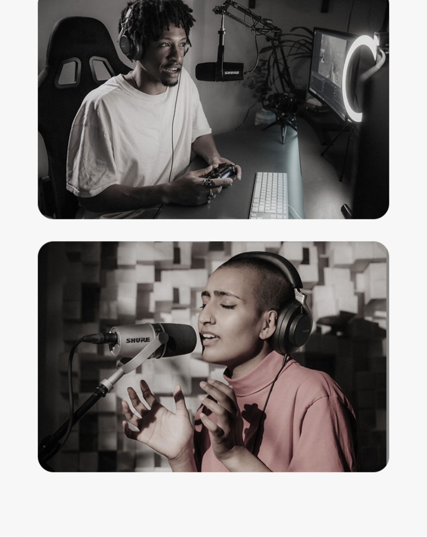 shure 舒尔mv7专业主播话筒动圈话筒内置声卡手机电脑直播麦克风 mv7