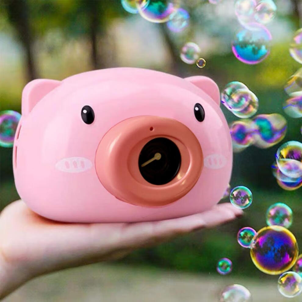 e小猪泡泡相机儿童网红抖音同款少女心吹泡泡机音乐全自动泡泡玩具